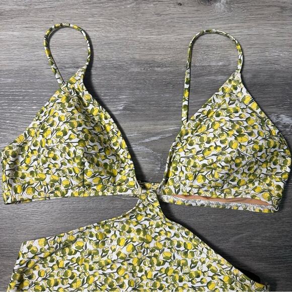 J. Crew Side-cutout one-piece swimsuit in Liberty® Eliza's Yellow fabric - Picture 7 of 10